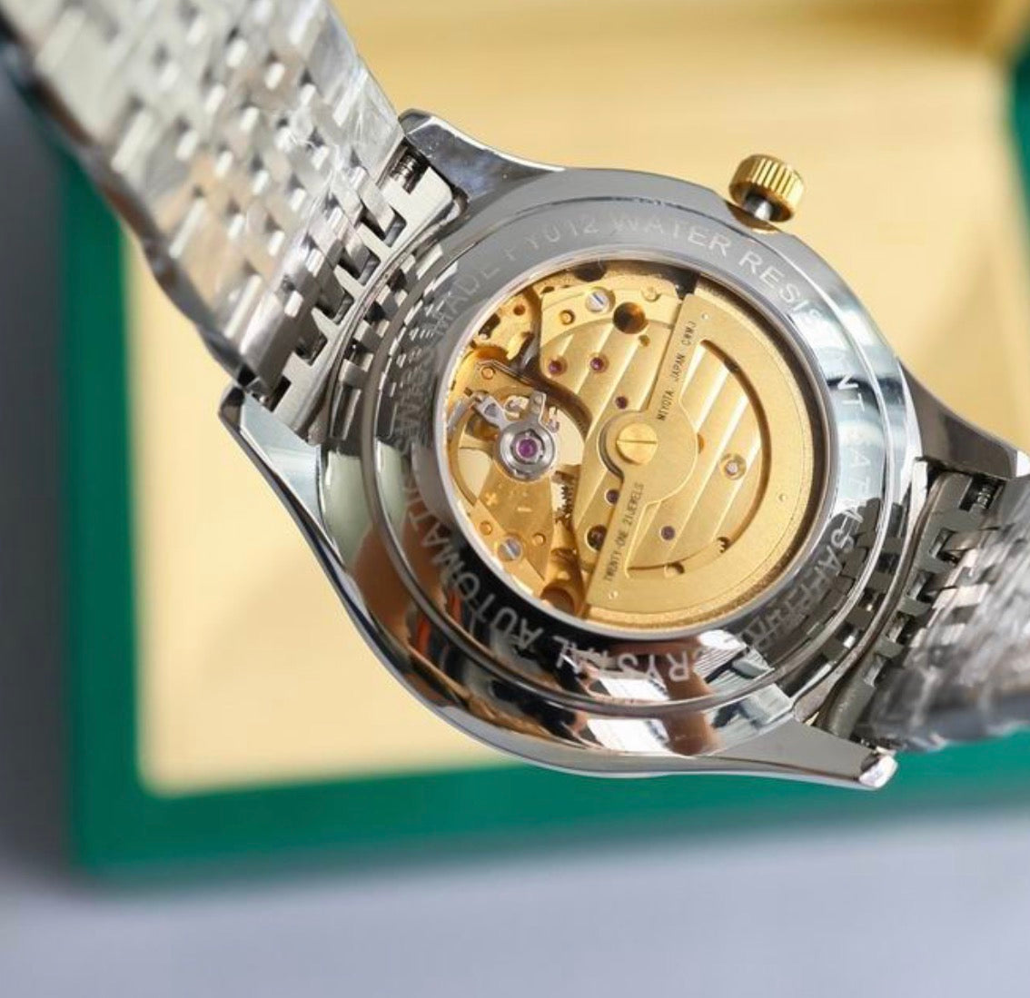 Datejust Automatic Two-Tone Gold Dial Exhibition Caseback