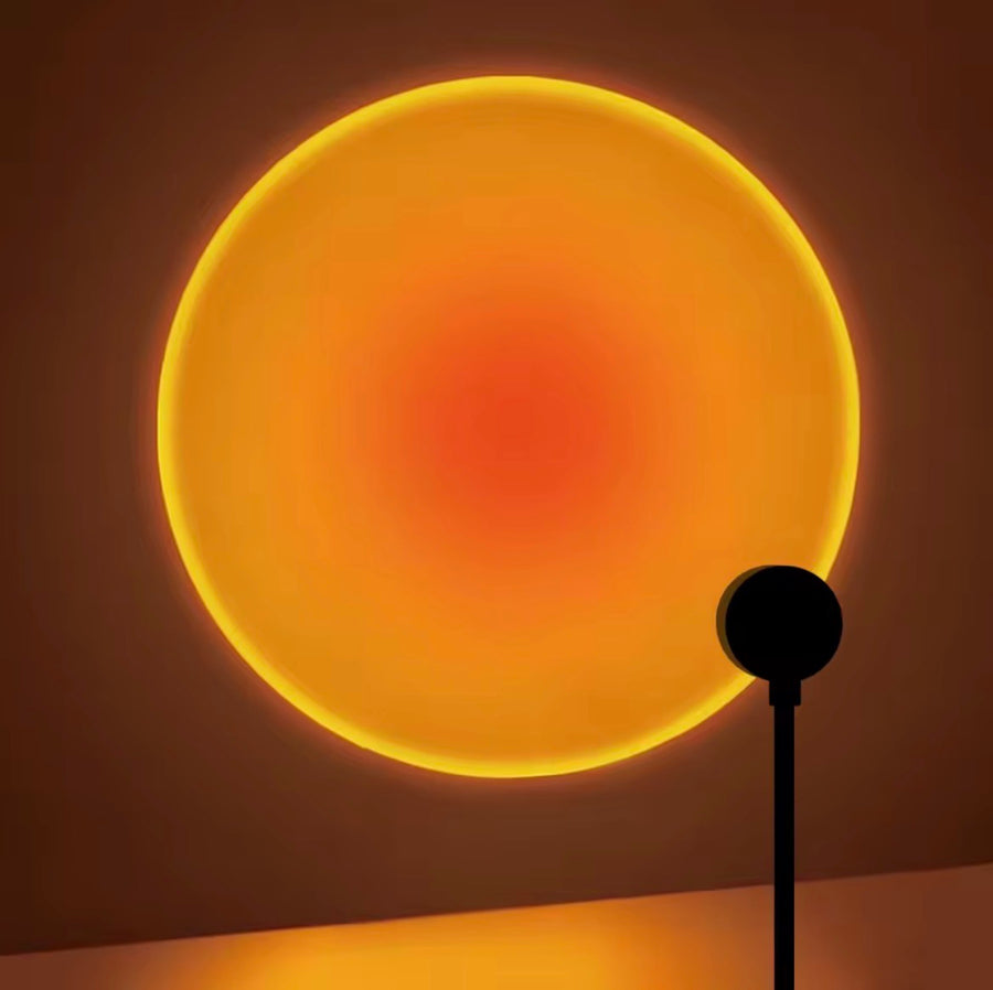 Sunset projection lamp, USB home decoration atmosphere lamp, multi-angle rotatable, suitable for home living room and bedroom